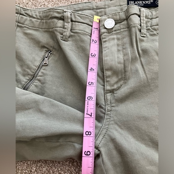 BLANKNYC The Reade Crop Green Crop Skinny Mid Rise Cargo Pants Size 27 - Picture 10 of 11